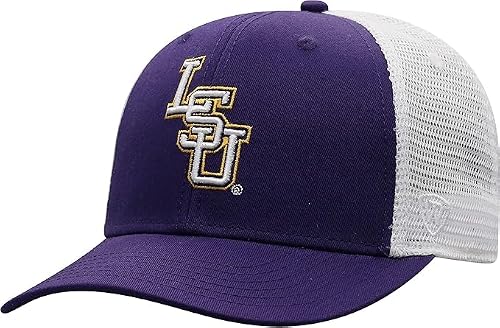 Collegiate Adjustable Trucker Hats (US, Alpha, One Size, LSU)