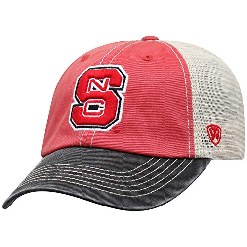 Top of the World North Carolina State Wolfpack Men's Relaxed Fit Adjustable Mesh Offroad Hat Team Color Icon, Adjustable