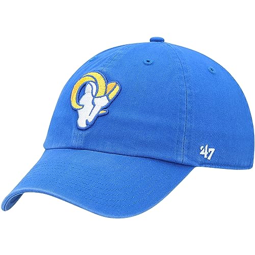 47 Men's Royal Los Angeles Rams Clean Up Primary Logo Adjustable Hat