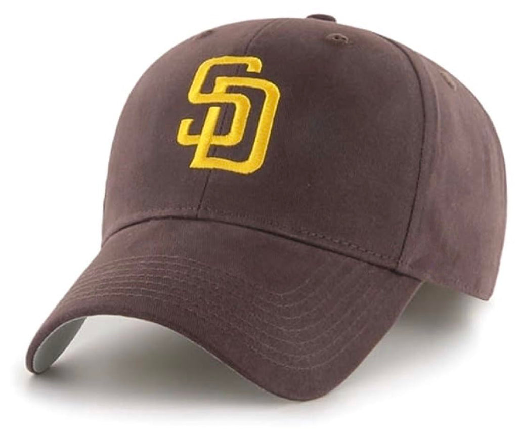 Officially Licensed San Diego Youth Boys Girls Baseball Hat Classic Primary Home Team Logo Adjustable Brown MVP Kids Sports Ball Cap