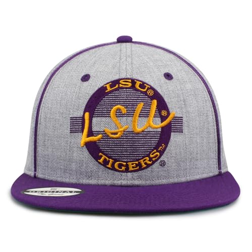 The Game NCAA Licensed LSU Tigers Flat Brim Snapback Hat, Louisiana State University Game Day Hat