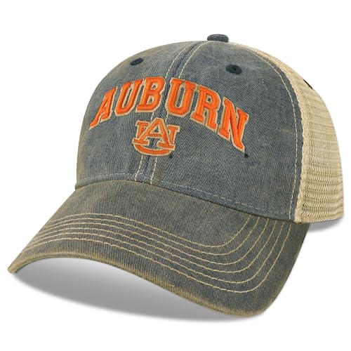 Legacy NCAA Officially Licensed Baseball Hat, Auburn Tigers, Lightweight Cap for Men & Women, Old Favorite Trucker Adjustable (OFA), Navy Trucker, One Size Fits Most, Snapback Closure