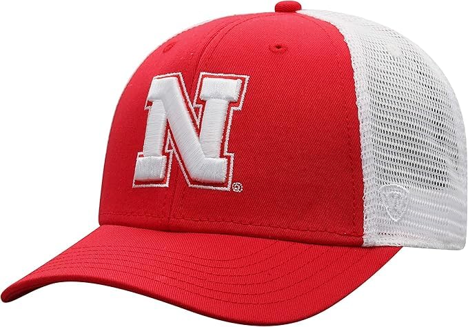 Collegiate Adjustable Trucker Hats (US, Alpha, One Size, Nebraska)