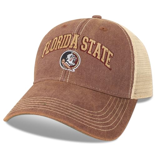 Legacy NCAA Officially Licensed Baseball Hat, Florida State Seminoles, Lightweight Cap for Men & Women, Old Favorite Trucker Adjustable (OFA), Burgundy Trucker, One Size Fits Most, Snapback Closure