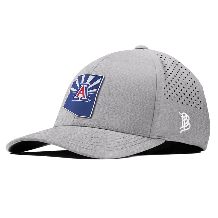 Branded Bills Officially Licensed x Arizona Wildcats Heather Grey Curved Performance The Tucson PVC