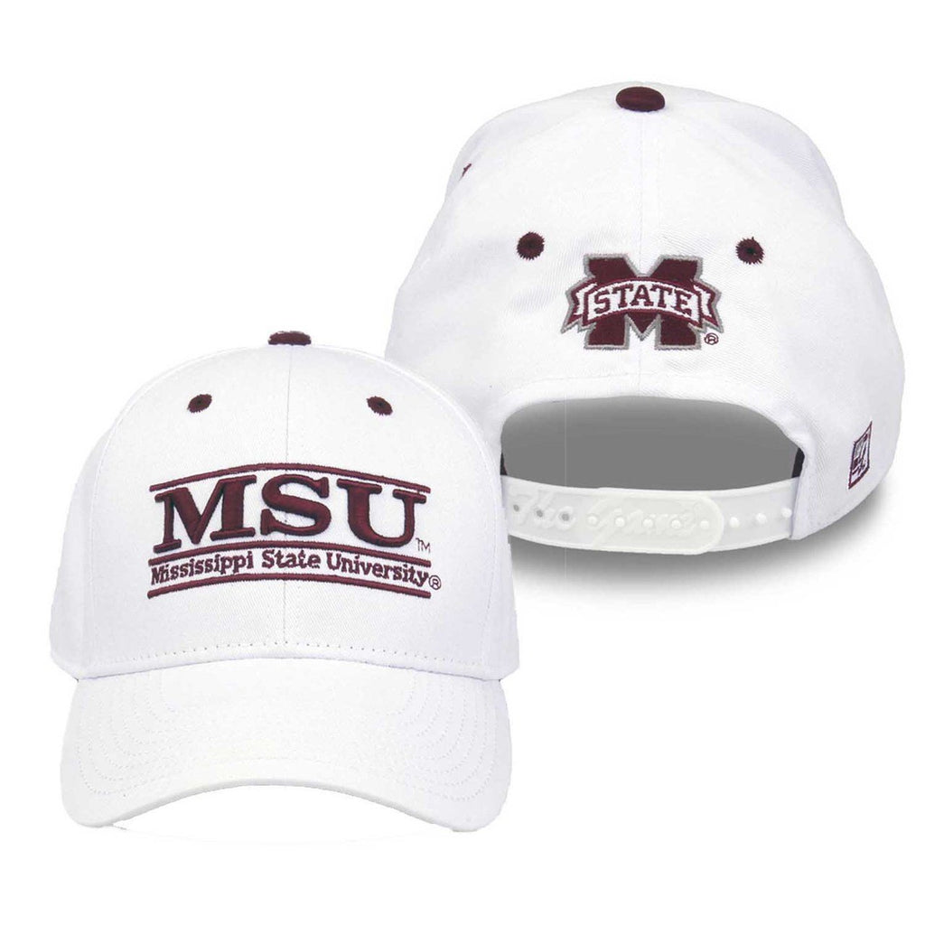 NCAA Mississippi State Bulldogs Unisex NCAA The Game bar Design Hat, White, Adjustable