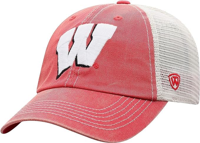 Wisconsin Collegiate Adjustable Hats (Adjustable Hat, Wisconsin Mesh)