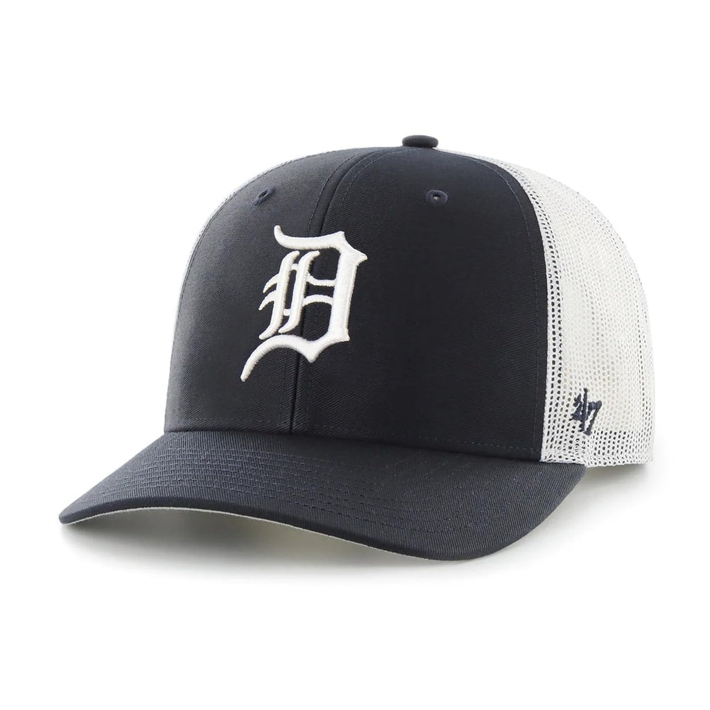 47 MLB Trucker Snapback Adjustable Hat, Adult One Size Fits All (US, Alpha, One Size, Detroit Tigers Navy)