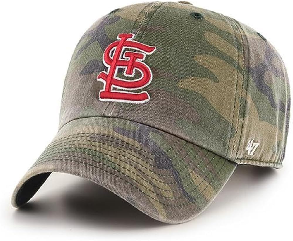 '47 MLB Unisex-Adult Camo Clean Up Adjustable Hat Cap One Size (US, Alpha, One Size, St. Louis Cardinals)
