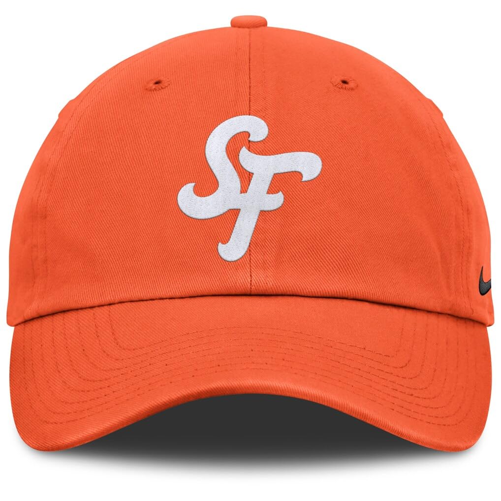 Nike Men's MLB City Connect Club Adjustable Hat (US, Alpha, Medium, Large, Orange/White, San Francisco Giants)