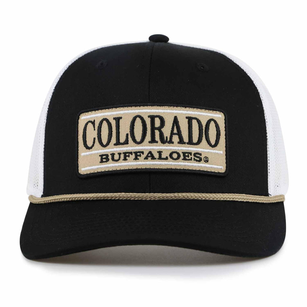 The Game NCAA Adult Elite Everyday Adjustable Mesh Trucker Hat, Mesh Snapback Performance Sweatband & Unisex Fit (Colorado Buffaloes - Black, Adult Adjustable)