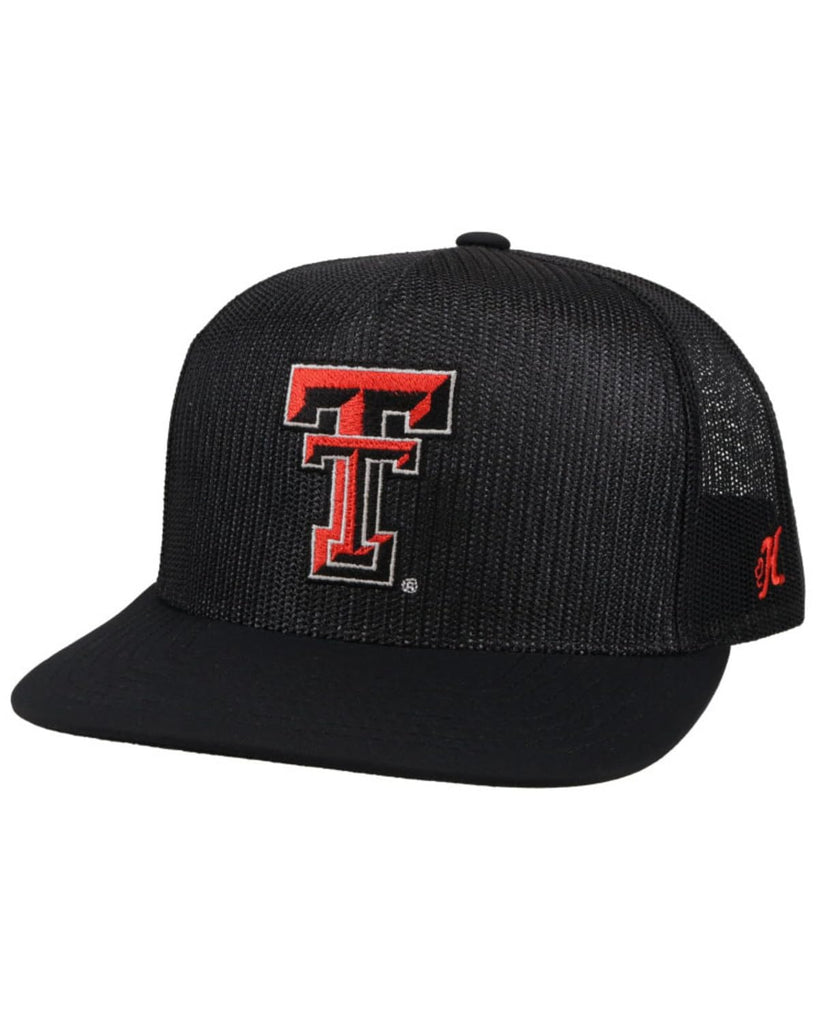 HOOEY Men's Texas Tech Logo Patch Mesh Ball Cap - 7050T-BK One Size Black
