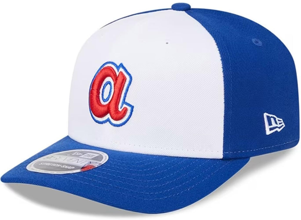 New Era Atlanta Braves MLB Cooperstown Replica 9SEVENTY Baseball Adjustable Snapback Hat Blue