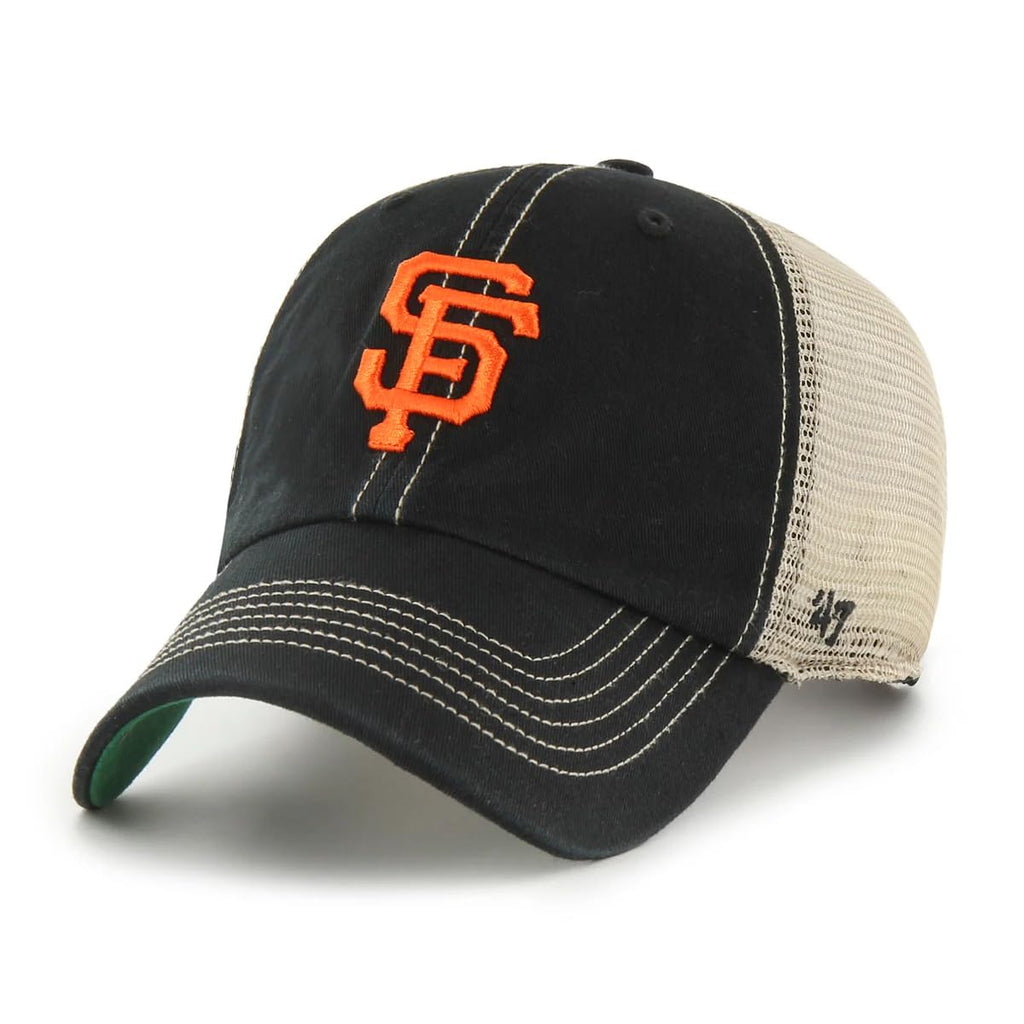 47 MLB Unisex-Adult Clean Up Trawler Trucker Adjustable Hat Cap - One Size (US, Alpha, One Size, San Francisco Giants - Black, San Francisco Giants)