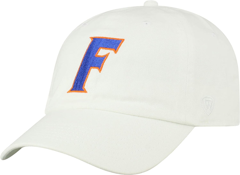 Collegiate Hats - Fitted Caps Adjustable Hats and Snapbacks Available (Adjustable Hat, Florida F Logo White)
