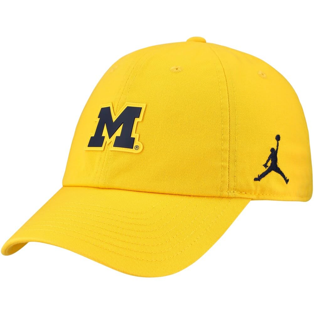 Nike Unisex NCAA Sideline Club Adjustable Hat (US, Alpha, Large, X-Large, Maize, Michigan Wolverines)