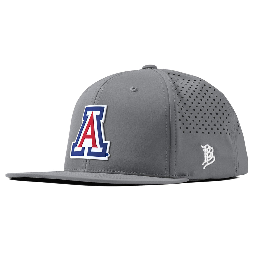 Branded Bills Officially Licensed x Arizona Wildcats Slate Grey Flat Performance Arizona Block PVC