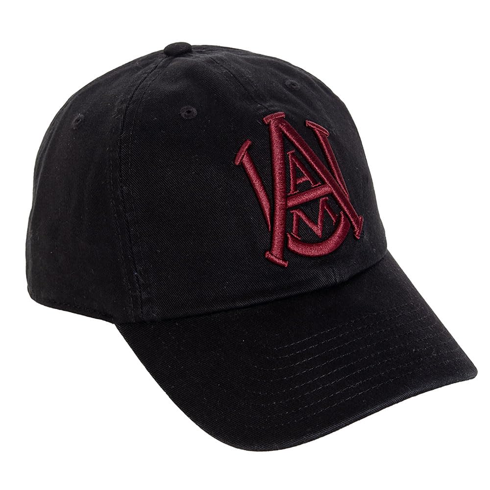 Desert Cactus Alabama A&M University Baseball Hat Bulldogs AAMU Brimmed Embroidered Hats Cap Adjustable Cloth Strap Adult (US, Alpha, One Size, Black)