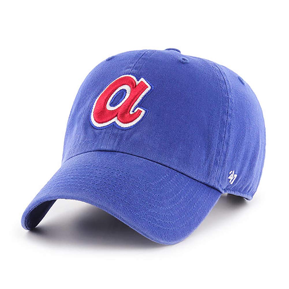 '47 New York Yankees Adjustable Cap Clean Up MLB, Atlanta Braves Blue Cooperstown, One Size
