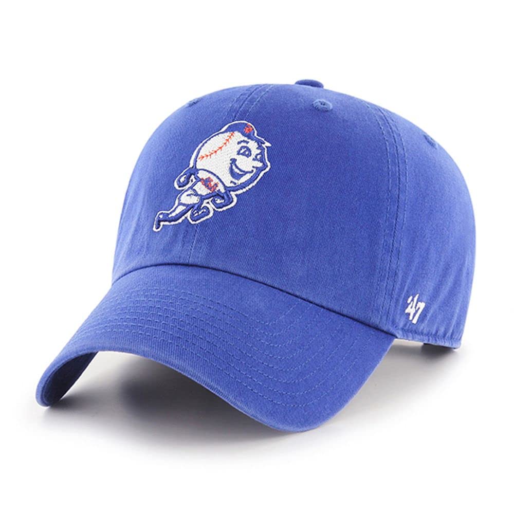 '47 New York Mets Clean Up Dad Hat Baseball Cap - Royal/Mr. Met, One Size