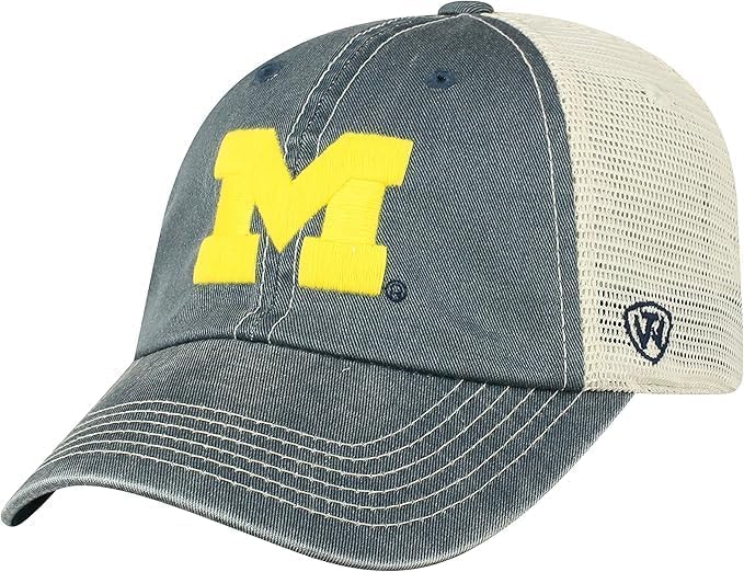 Collegiate Vintage Design Adjustable Hats (US, Alpha, One Size, Michigan)