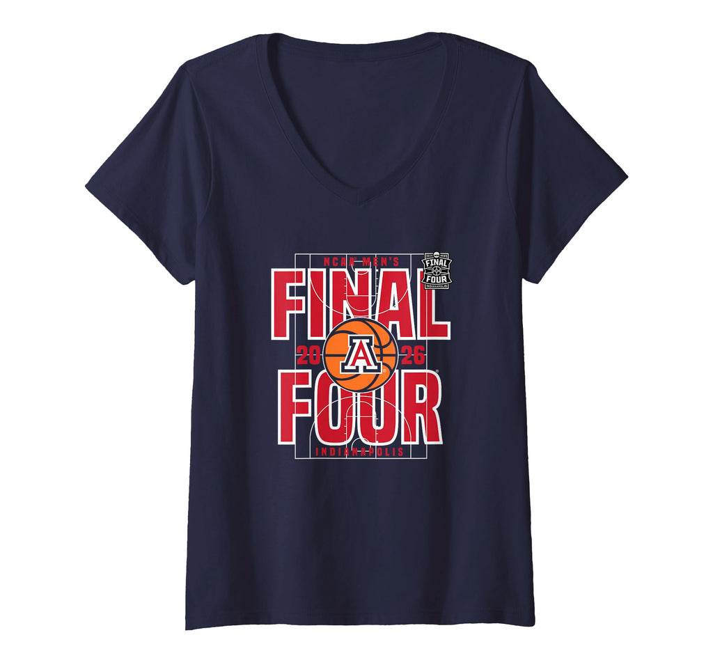 Women's Arizona Wildcats Final Four 2026 Men's March Madness Dunk V-Neck T-Shirt