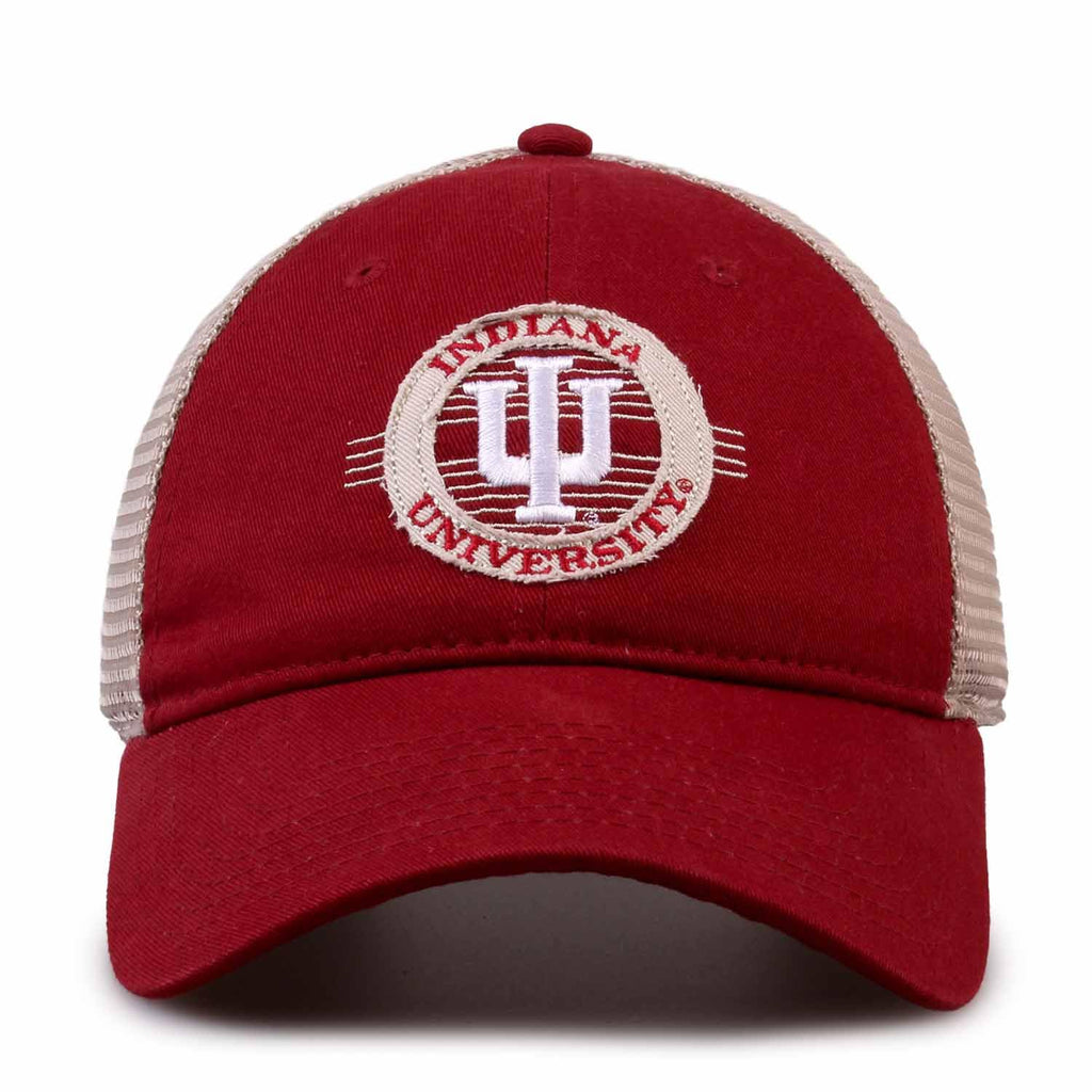 The Game NCAA Snapback - Patch Meshback - Classic Comfort - Adjustable Size - Let Everyone Know which Team You Support (Indiana Hoosiers - Cardinal, Adjustable)