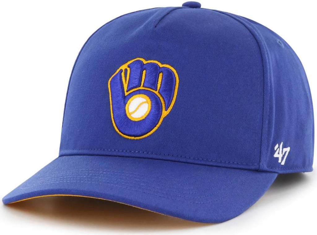47 MLB Grand Slam Cooperstown Team Color Adjustable Snapback Structured Hat, Adult One Size Fits All - Milwaukee Brewers, Milwaukee Brewers Blue