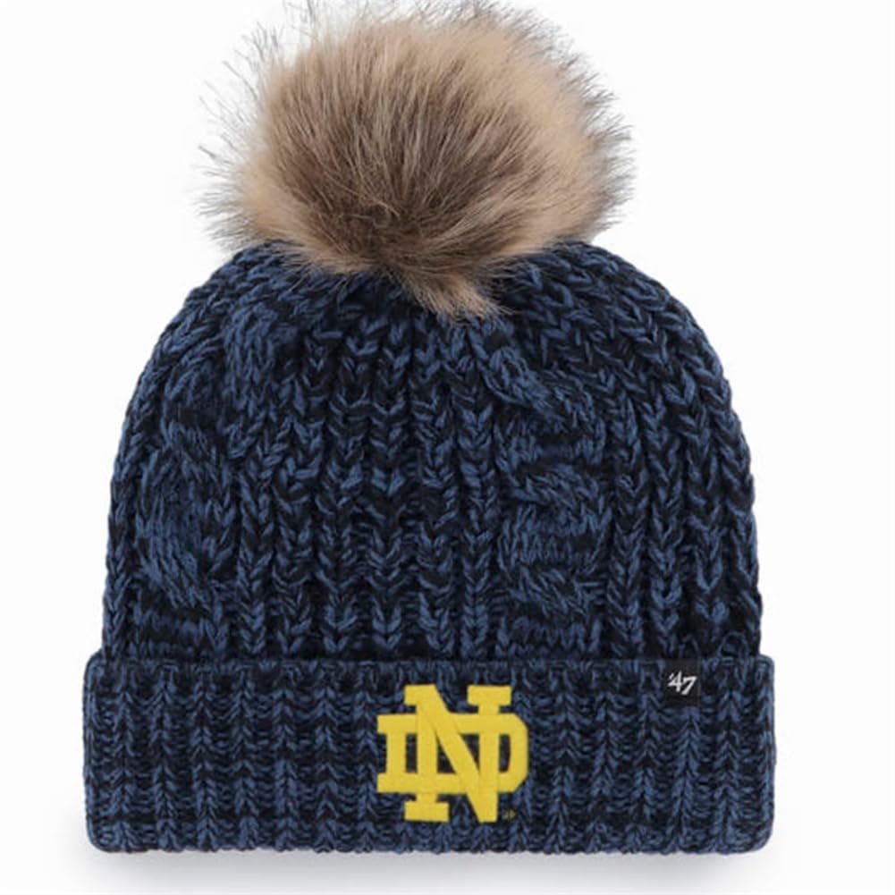 47 Notre Dame Fighting Irish Womens Meeko Pom Knit - Navy