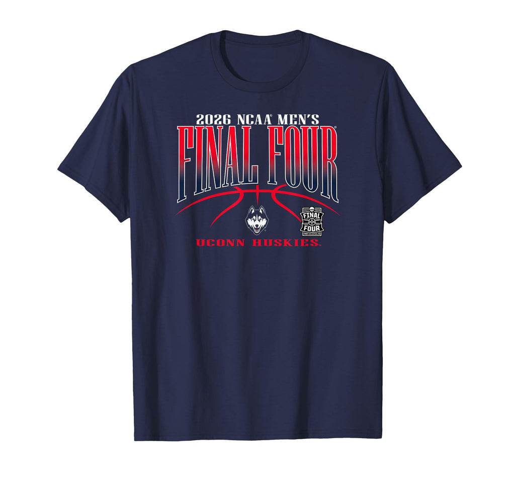 Connecticut Huskies Final Four 2026 Men's Basketball Navy T-Shirt