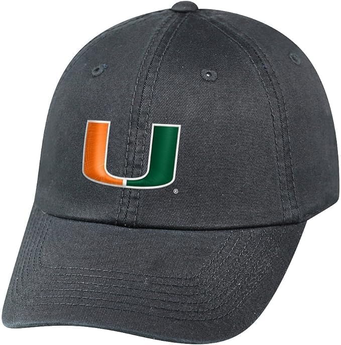 Pro Sport Brand Miami Adjustable College Hats (US, Alpha, One Size, Miami Charcoal)