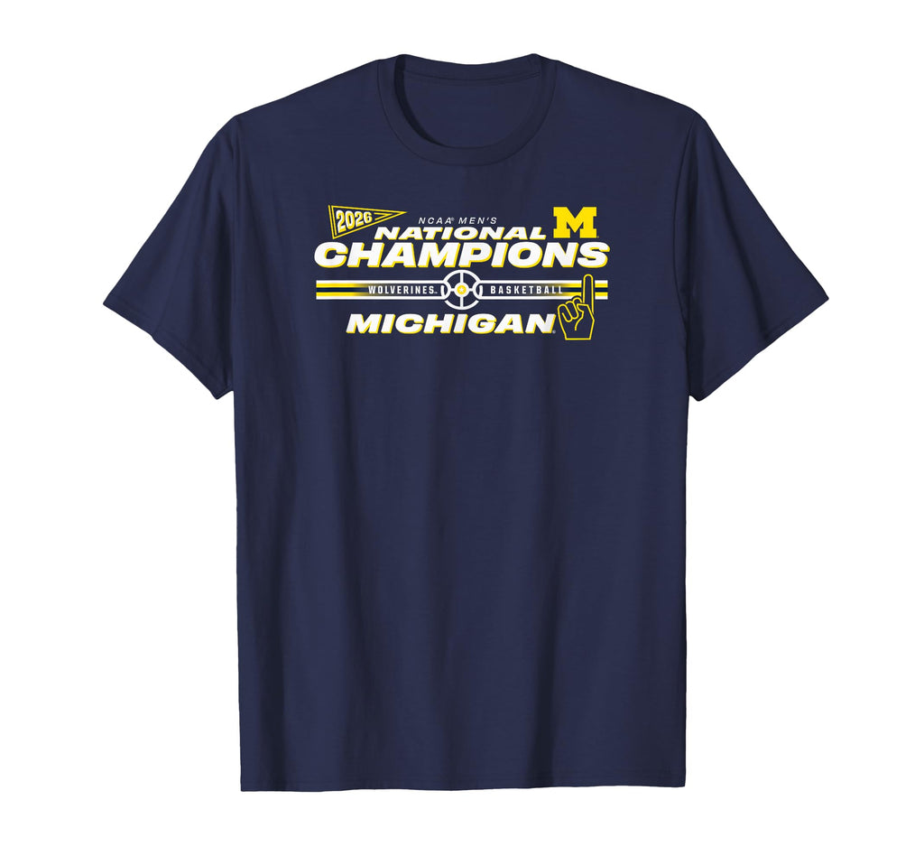 Michigan Wolverines National Champs 2026 Basketball Bracket T-Shirt