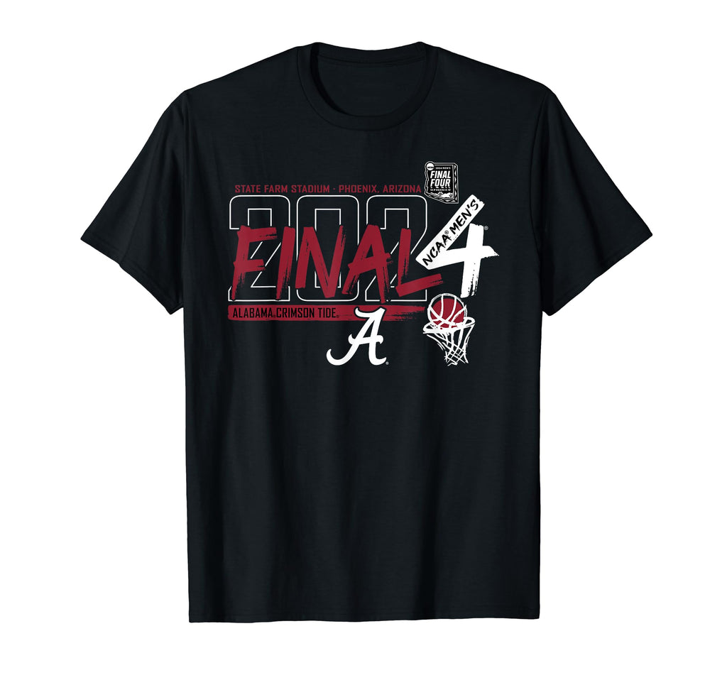 Alabama Crimson Tide Final Four 2024 March Madness Hoops T-Shirt
