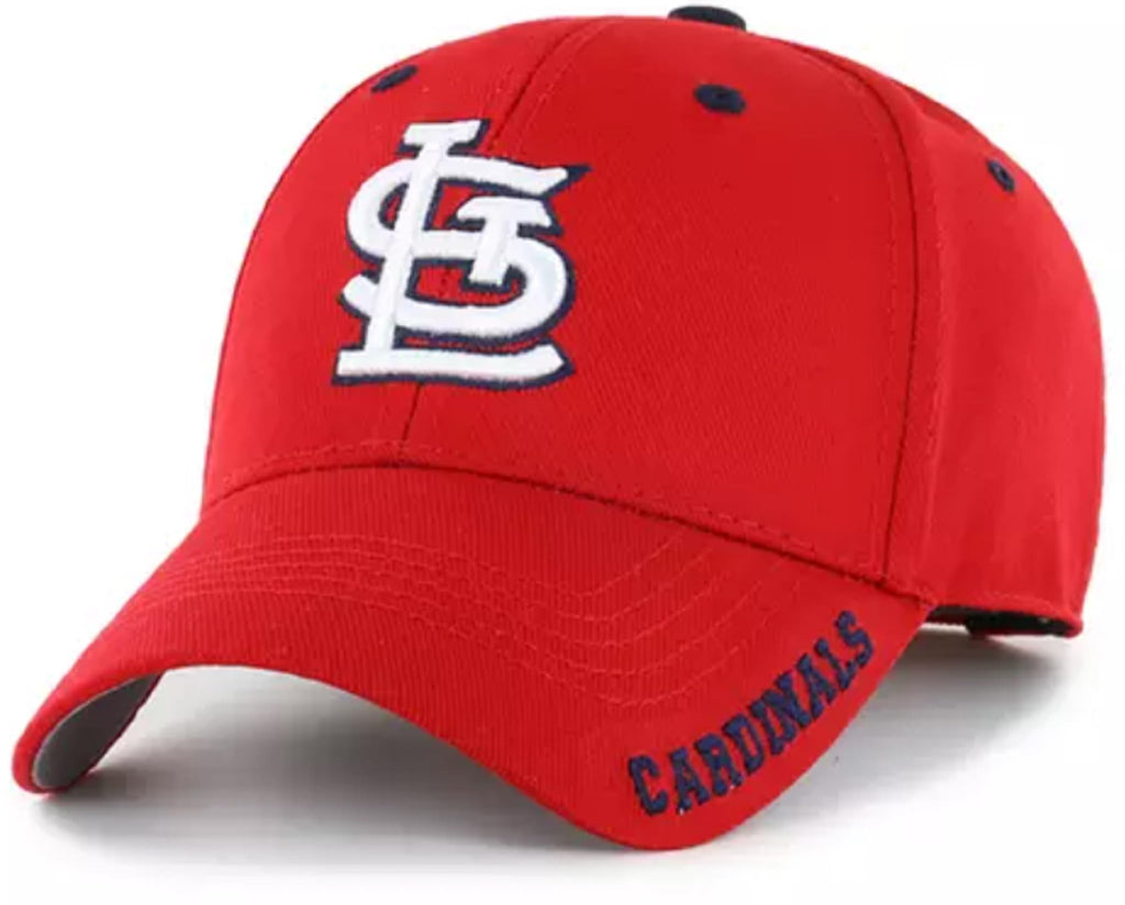 Officially Licensed St. Louis Baseball Classic Edition Hat Adjustable Primary Home STL Team Logo Embroidered Structured MVP Red/Navy Blue Sports Cap