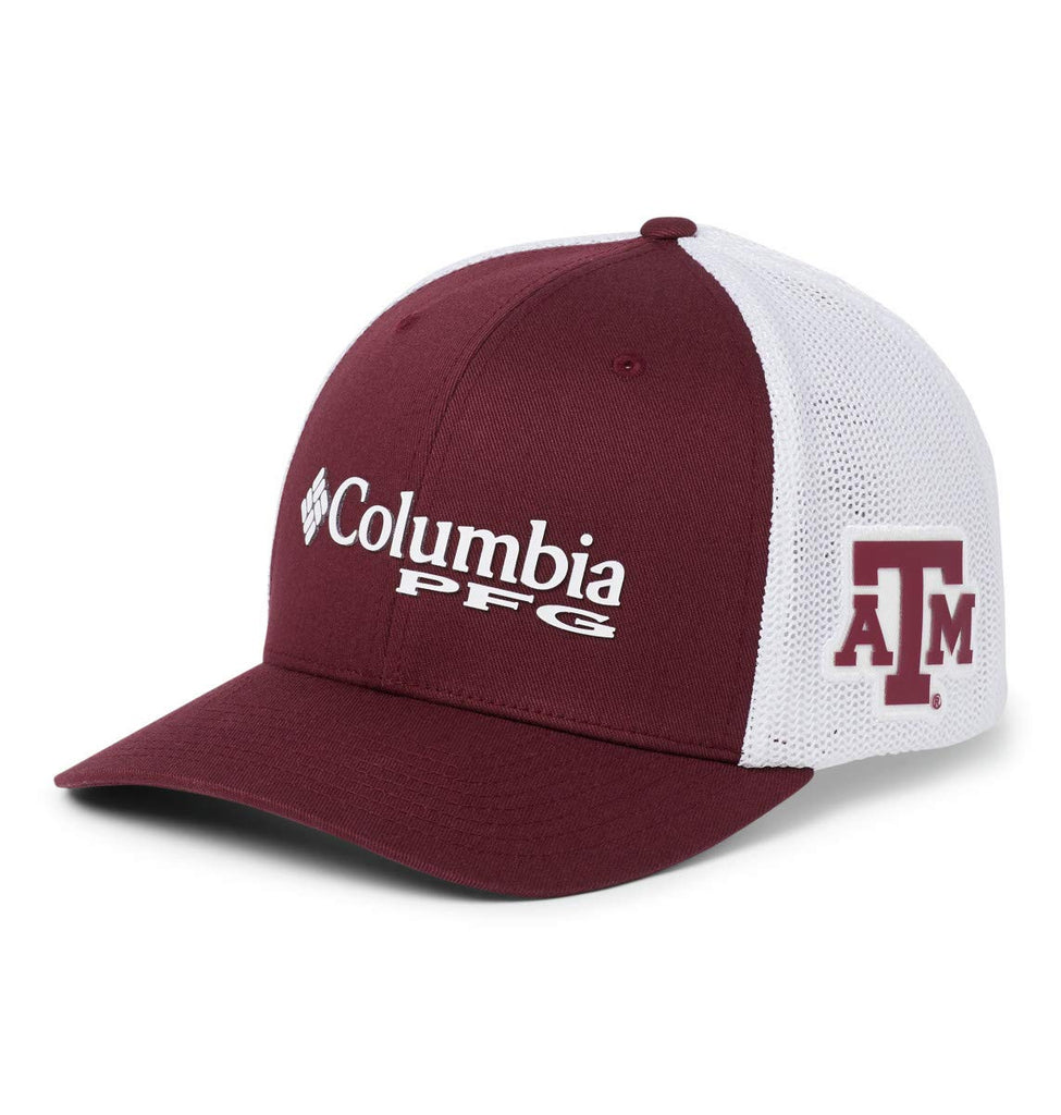 Columbia NCAA Texas A&M Aggies Men's PFG Mesh Ball Cap Large/X-Large, Large/X-Large, TAM - Deep Maroon