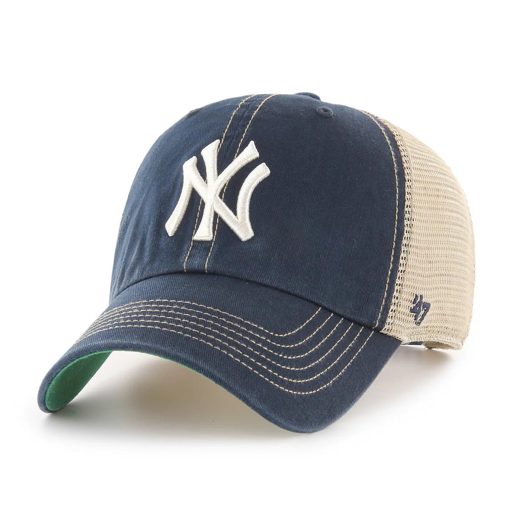 Genuine Stuff '47 MLB Unisex-Adult Mesh Trawler Trucker Adjustable Hat Cap One Size Fits All (US, Alpha, One Size, New York Yankees)