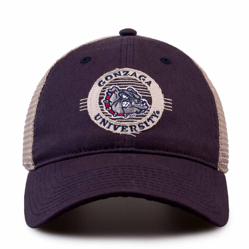 The Game NCAA Snapback - Patch Meshback - Classic Comfort - Adjustable Size - Let Everyone Know which Team You Support (Gonzaga Bulldogs - Navy, Adjustable)
