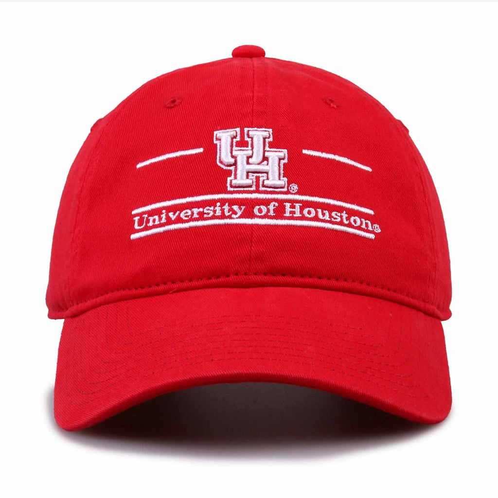 The Game NCAA Adult Bar Hat - Garment Washed Twill - Embroidered Design - Elevate Your Style and Show Your Team Spirit (Houston Cougars - Red, Adjustable)