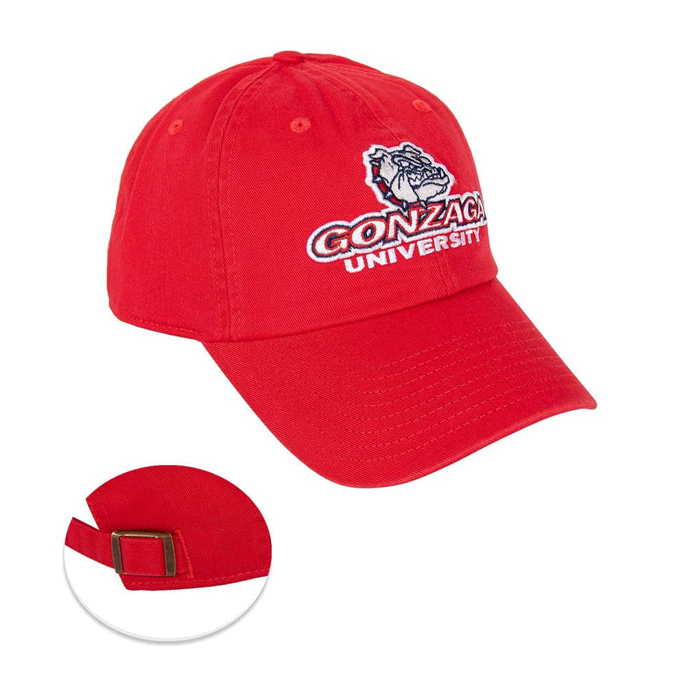 Desert Cactus Gonzaga University Baseball Hat Bulldogs GU Zags Brimmed Embroidered Hats Cap Adjustable Cloth Strap Adult (Style E) Red