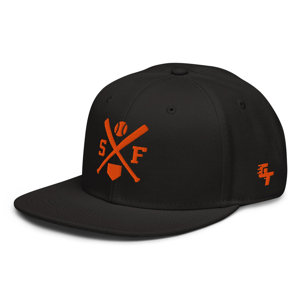 San Francisco Baseball Bats Retro SF Snapback Hat Baseball Cap Black