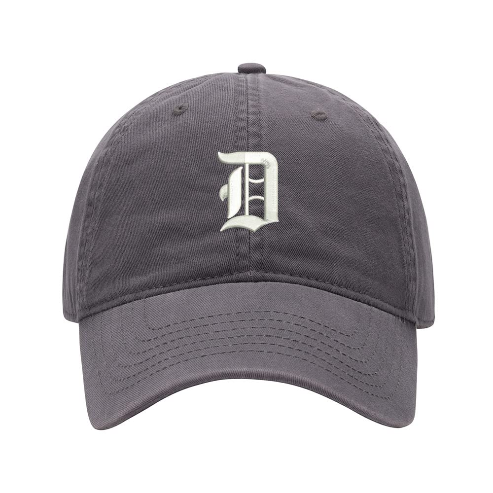 Baseball Cap Men Women Old English D Embroidered Unisex Classic Adjustable Strapback Dad Hat (7 1/2,Grey)