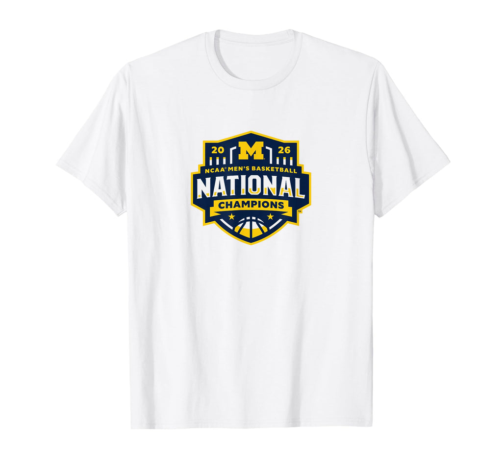 Michigan Wolverines MBB - 2026 National Champions Logo T-Shirt
