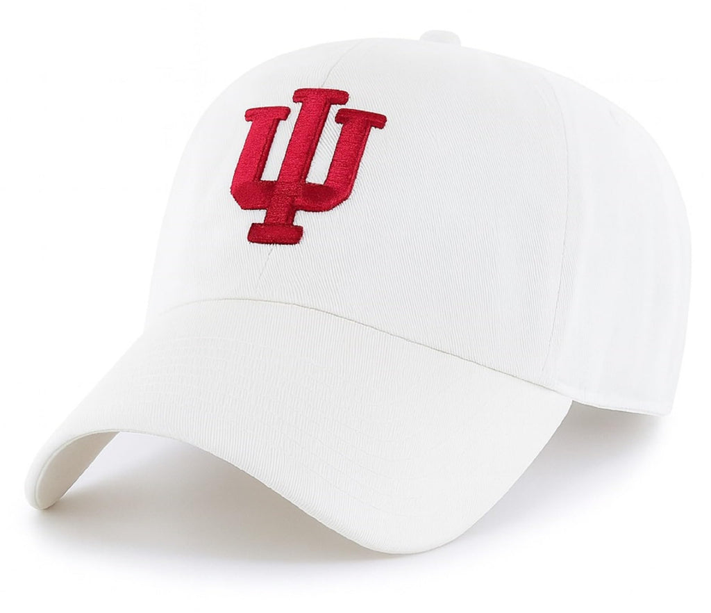 Officially Licensed University Indiana White MVP Hat Classic Primary Home Team Logo Adjustable Structured Embroidered Baseball Sports Ball Cap