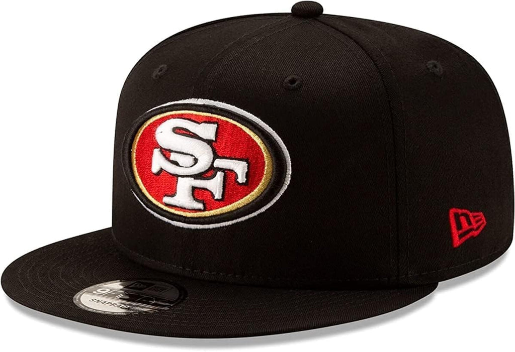 New Era NFL 9FIFTY Team Color Adjustable Snapback Hat Cap - One Size (US, Alpha, One Size, San Francisco 49ers - Black)