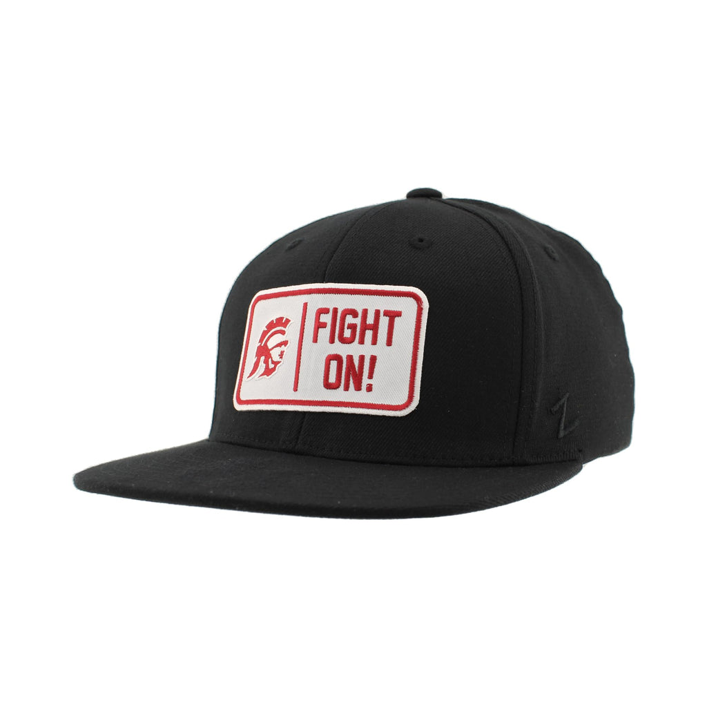 USC Trojans NCAA Officially Licensed Fitted Hat M15Z Defer Black, Medium