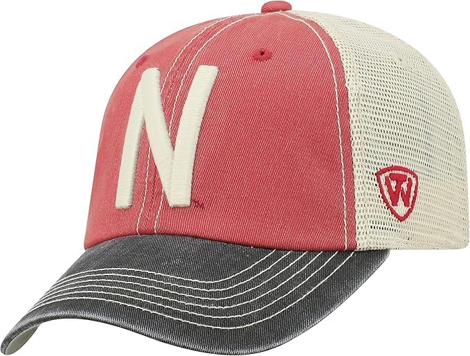 Nebraska Collegiate Adjustable Hats (Adjustable Hat, Nebraska Mesh)