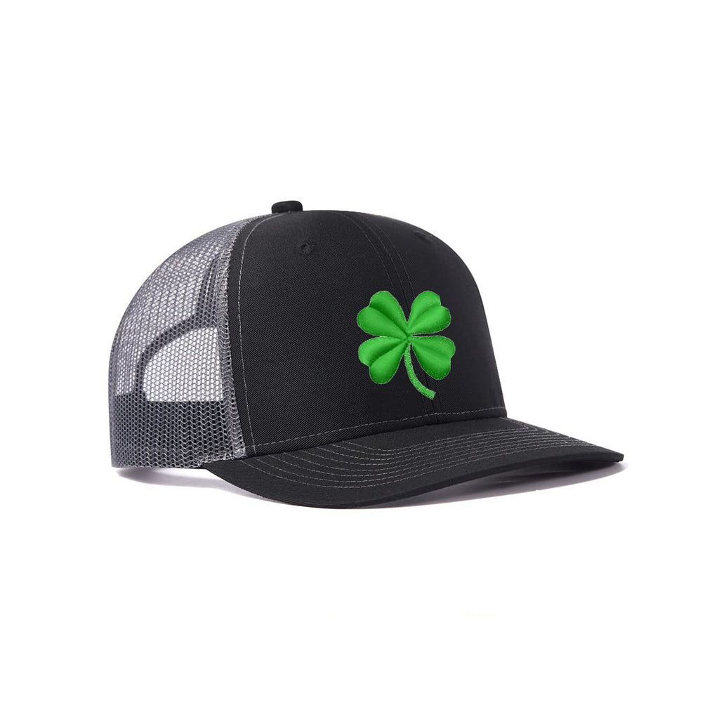 Embroider 4 Leaf Clover St Patrick's Day Shamrock 112 Trucker Hat Patty Irish for Men Women Dad Grandpa St Patricks Day