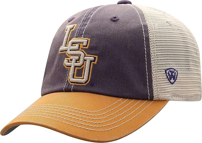 LSU Collegiate Adjustable Hats (Adjustable Hat, LSU Mesh)