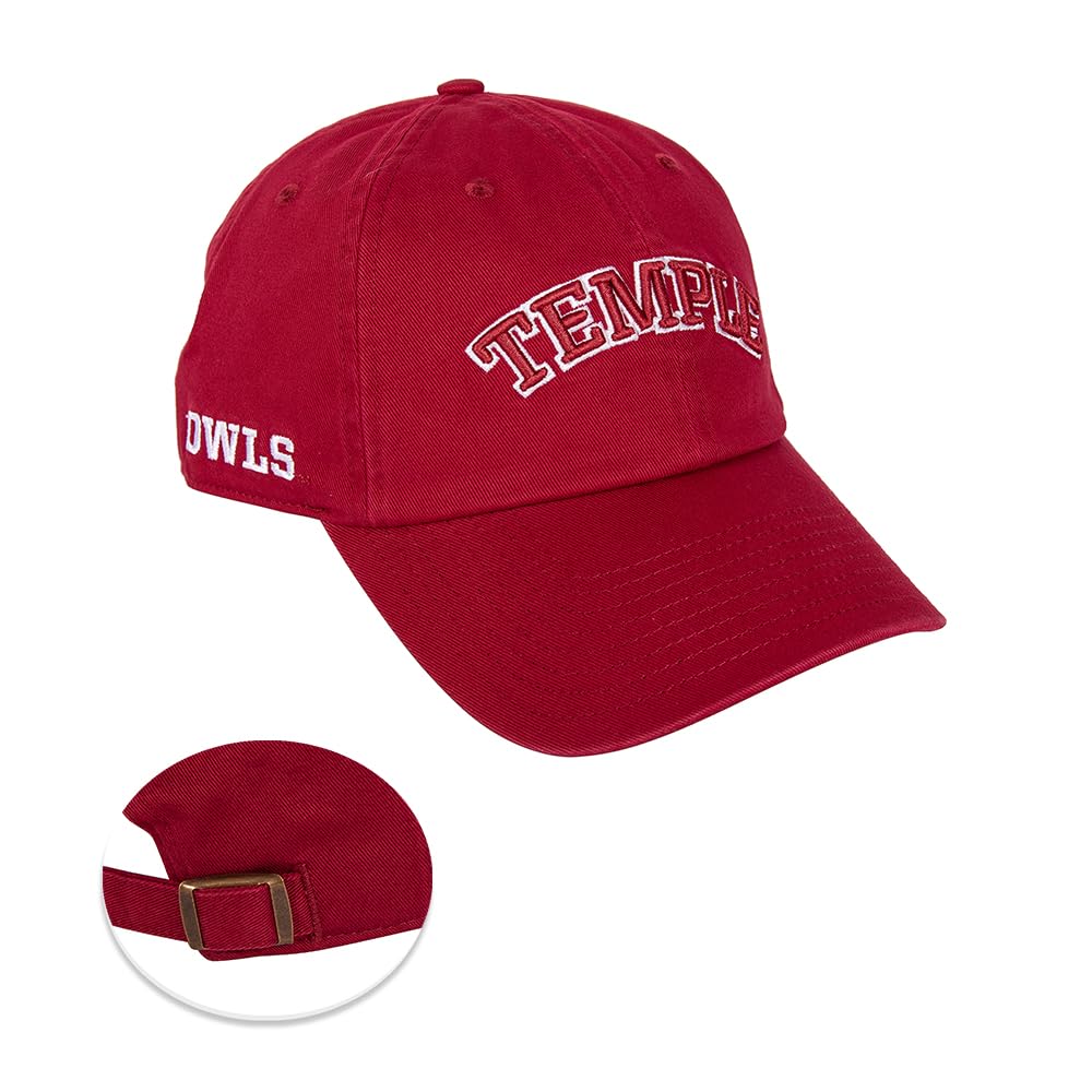 Desert Cactus Temple University Baseball Hat TU Owls Brimmed Embroidered Hats Cap Adjustable Cloth Strap Adult (Style F)