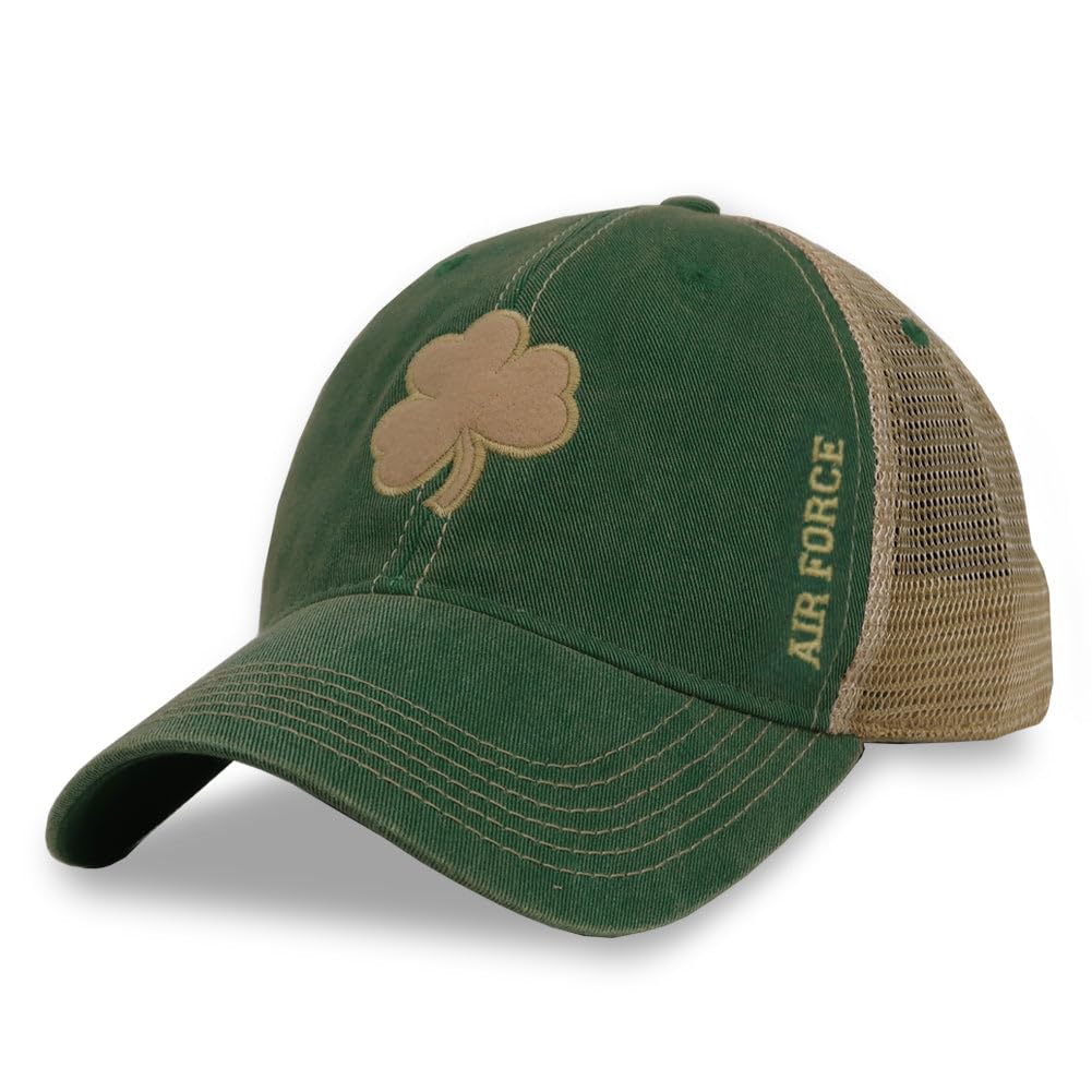 Armed Forces Gear Air Force Shamrock Trucker Hat (Green)